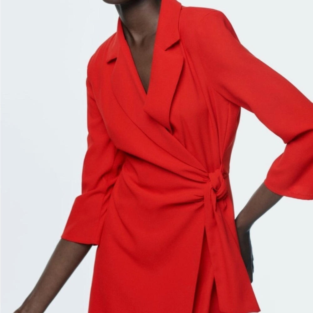 Zara Vibrant Red romper Dress